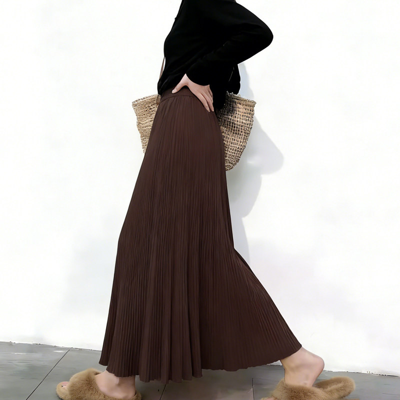 欧货高端定制咖色毛呢大码半身裙女2026早春新款百搭轻熟风琴裙子,女装/女士精品,大码半身裙,淘宝优惠券,粉丝福利购,淘宝优惠卷