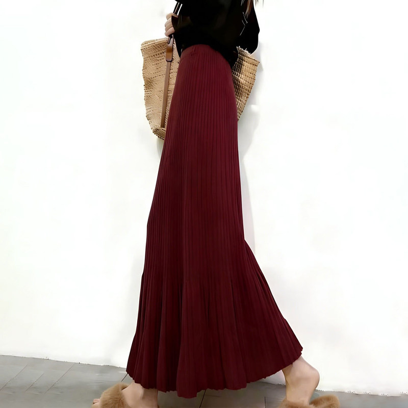 欧货高端定制红色毛呢大码半身裙女2025冬季新款加厚轻熟风琴裙子,女装/女士精品,大码半身裙,淘宝优惠券,粉丝福利购,淘宝优惠卷