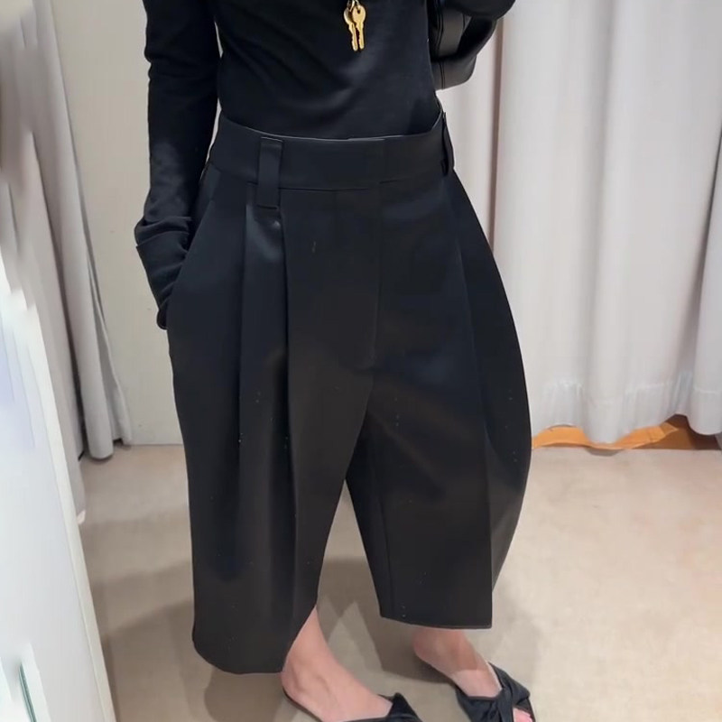 欧货高端定制黑色大码阔腿pu皮裤女2026早春新款松弛轻熟风休闲裤,女装/女士精品,大码裤装,淘宝优惠券,粉丝福利购,淘宝优惠卷