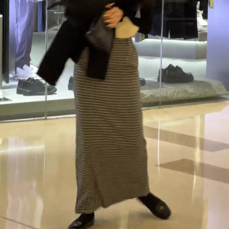 欧货高端定制灰色毛呢大码半身裙