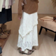 新款 欧货高端定制白色蕾丝大码 半身裙女2026春季 温柔浪漫风A字裙