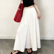 欧货高端定制白色高腰大码 半身裙女2026春夏新款 轻熟极简风大摆裙
