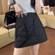 新款 黑色显高显瘦口袋设计感工装 短裙女2025夏季 休闲风百搭半身裙