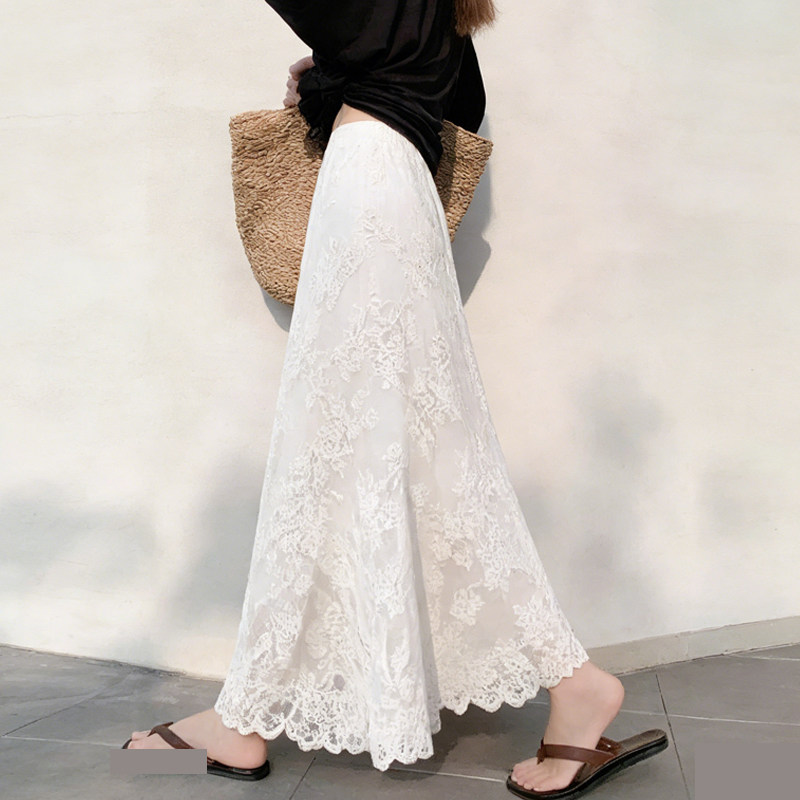 欧货高端定制白色蕾丝大码半身裙女2026早春新款温柔百搭A字裙子,女装/女士精品,大码半身裙,淘宝优惠券,粉丝福利购,淘宝优惠卷