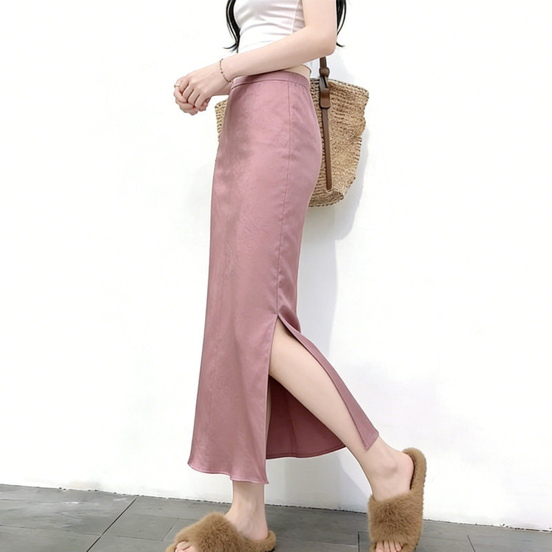 欧货高端定制浅紫色大码半身裙女2026早春新款温柔轻熟风A字裙子,女装/女士精品,大码半身裙,淘宝优惠券,粉丝福利购,淘宝优惠卷