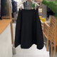 新款 欧货高端定制黑色大码 半身裙女2025冬季 加厚气质A字中长裙子