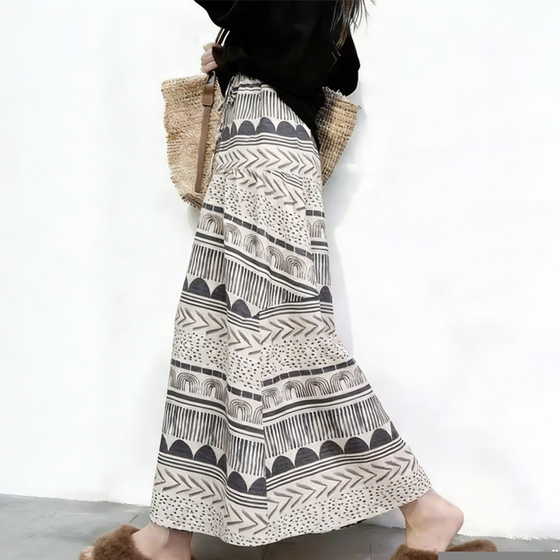 欧货高端定制米白色大码半身裙女2026早春新款复古风轻熟大摆裙子,女装/女士精品,大码半身裙,淘宝优惠券,粉丝福利购,淘宝优惠卷