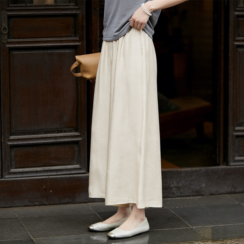 欧货高端定制米白色大码阔腿裤女2026早春新款松弛感休闲直筒裤子,女装/女士精品,大码裤装,淘宝优惠券,粉丝福利购,淘宝优惠卷