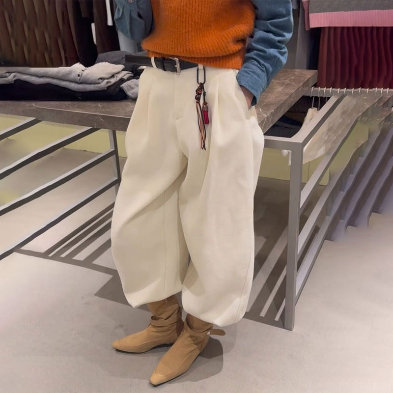 欧货高端定制白色大码阔腿裤女