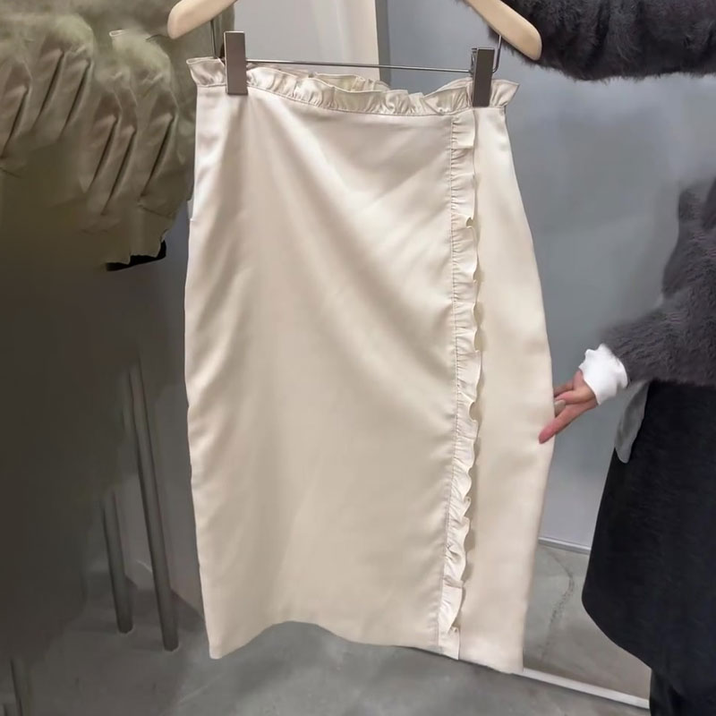 高端定制白色花边大码半身裙女