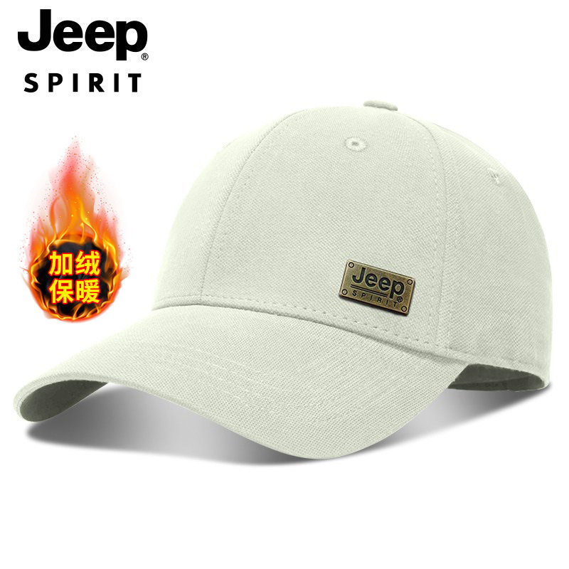 JEEP男士秋冬加绒保暖百搭棒球帽