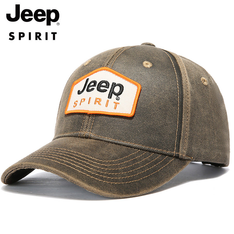 JEEP男士秋冬复古做旧时尚棒球帽