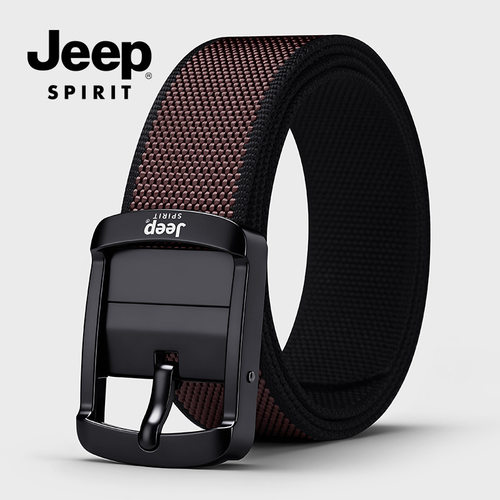 JEEP男士帆布针扣腰带户外耐用带