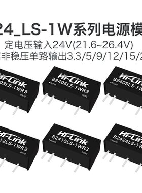 B2405LS-1WR3  B2403/09/12/15/24LS-1WR3 DC-DC直流隔离电源模块