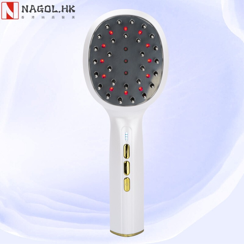 激光护发红蓝光头部按摩器微电流头皮电动生发梳光疗多功能按摩仪