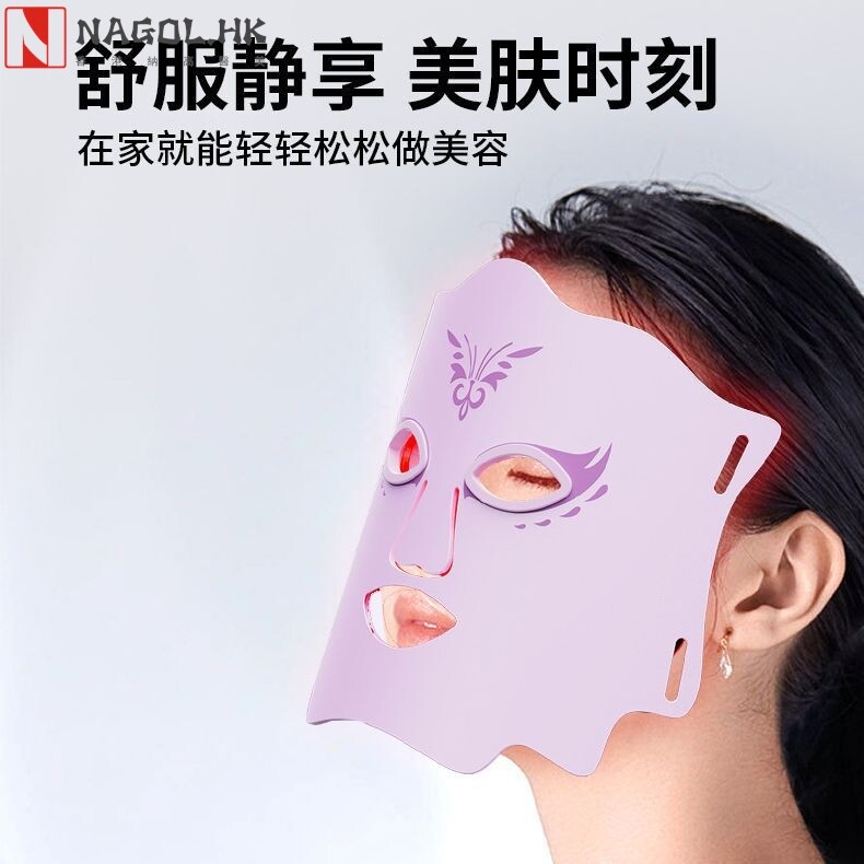 外贸光子嫩肤仪红蓝光美容仪面部家用嫩肤光谱LED彩光美容面罩仪