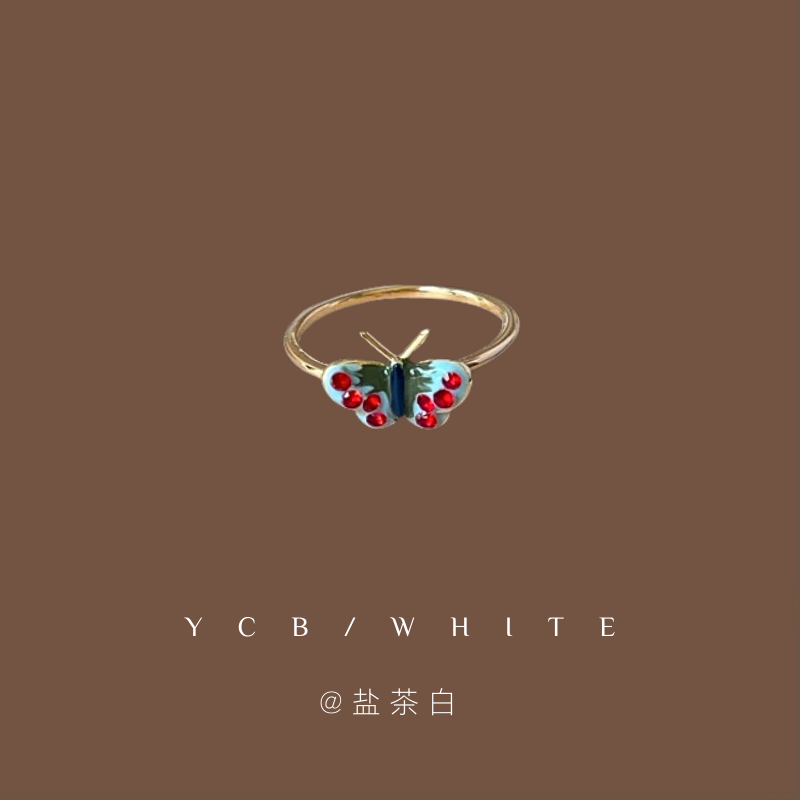 「阿飞的小蝴蝶」轻奢气质百搭可爱滴釉戒指小众设计感指环开口,饰品/流行首饰/时尚饰品新,戒指/指环,淘宝优惠券,粉丝福利购,淘宝优惠卷