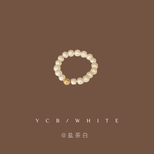 「爱丽丝」气质素圈珍珠戒指！