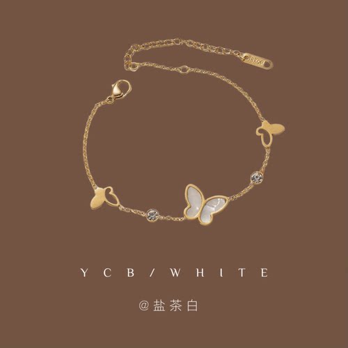 「昭和蝴蝶」气质百搭锆石手链~