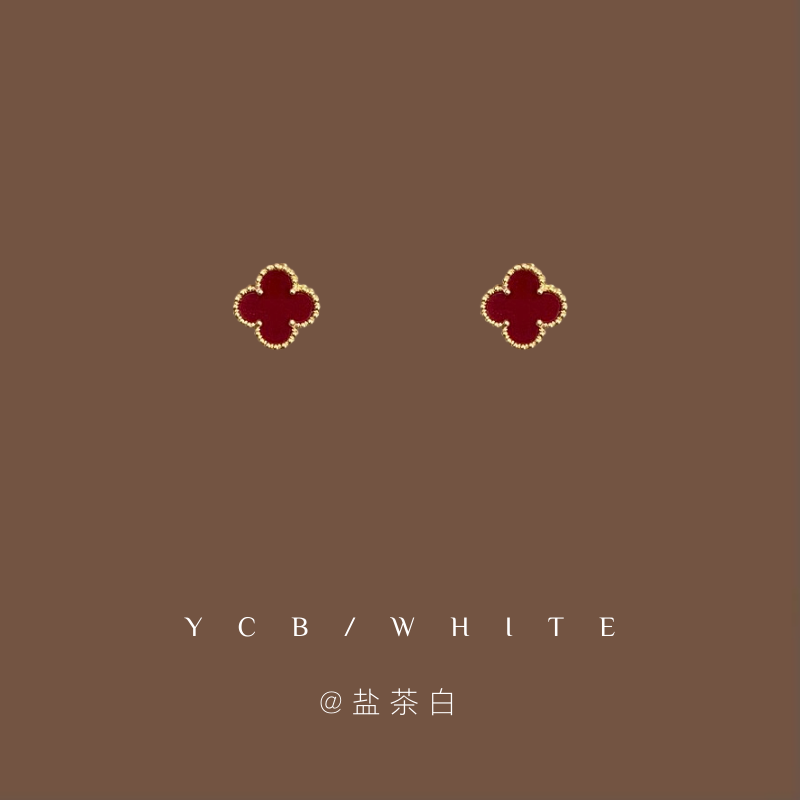 「唐顿千金」轻奢气质百搭四叶草耳钉小众日常精致高级感花朵耳环,饰品/流行首饰/时尚饰品新,耳钉,淘宝优惠券,粉丝福利购,淘宝优惠卷