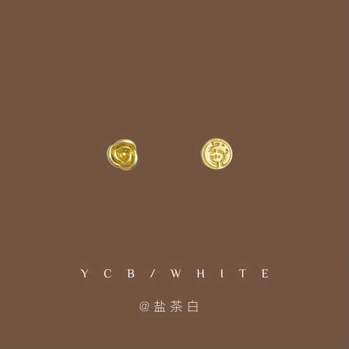 「小王子的玫瑰花」mini耳钉子！