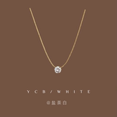 「人鱼泪」轻奢气质高级感镶钻项链小众设计感百搭18k锁骨链颈链