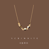 「碎金方糖」轻奢气质百搭方块项链小众设计感锁骨链高级感颈链