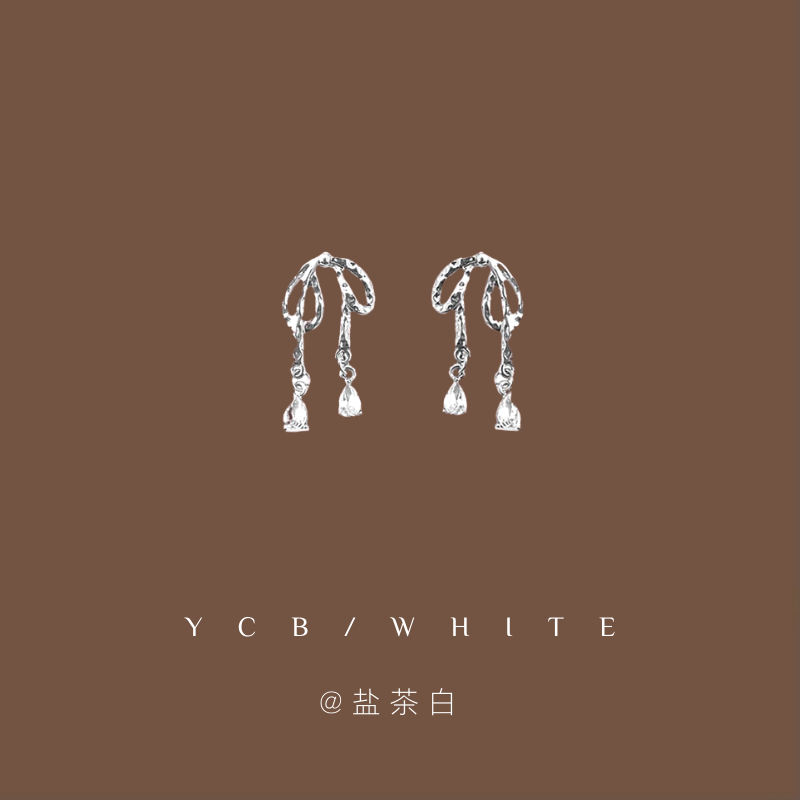 「鬼马少女」甜酷液态蝴蝶结耳钉925纯银小众设计感冷淡风耳环,饰品/流行首饰/时尚饰品新,耳钉,淘宝优惠券,粉丝福利购,淘宝优惠卷