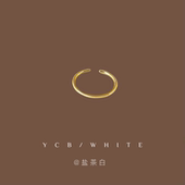 「神仙素圈」轻奢简约百搭金色戒指14k叠戴小众设计个性 开口指环