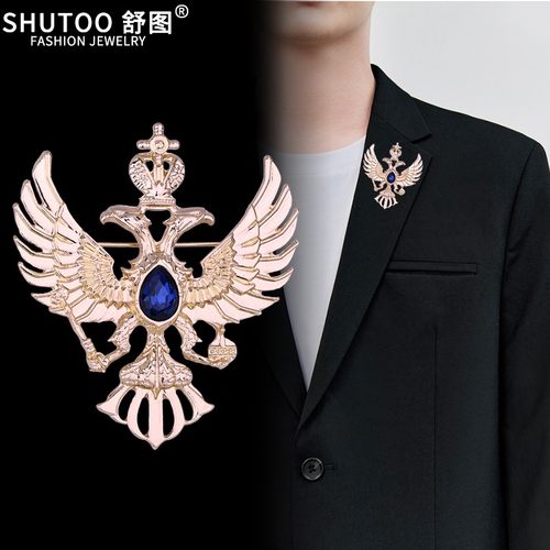 SHUTOO/舒图俄罗斯徽章男复古鹰
