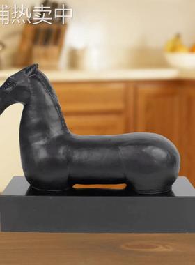 树脂工艺品现代新中式马摆件创意个性客厅玄关酒店软装家居装饰品