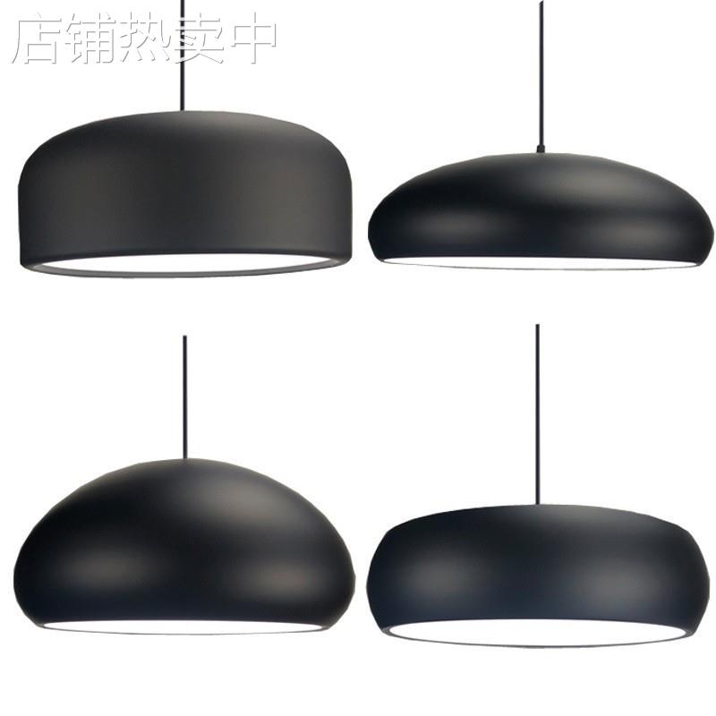 现代简约透光板吊灯酒店餐厅灯商场超市吧台时尚卧室书房黑色吊灯