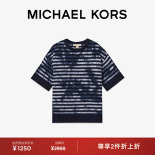 两件折上折 女士条纹短袖 MICHAEL 针织衫 KORS