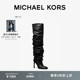 两件折上折 女士方头堆堆靴过膝靴 MICHAEL 跟高9.5cm KORS