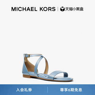 Alexa 女士皮质一字带平底凉鞋 KORS 春夏新品 MICHAEL