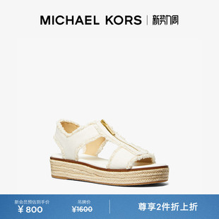 Berkley KORS MICHAEL 女士丹宁牛仔厚底凉鞋 两件折上折