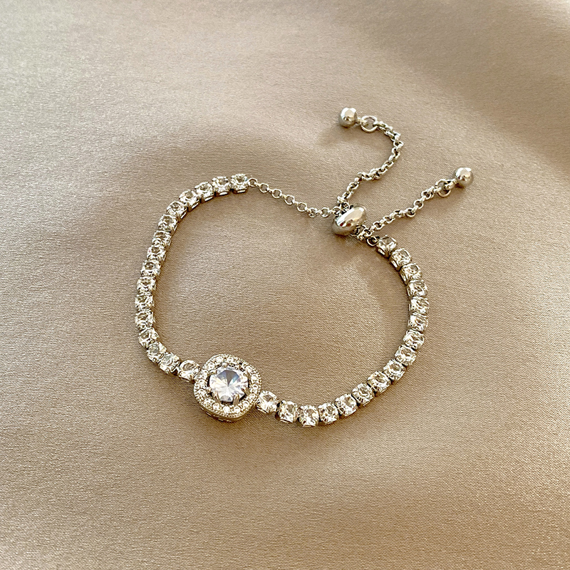 那片海抽拉式锆石手链女