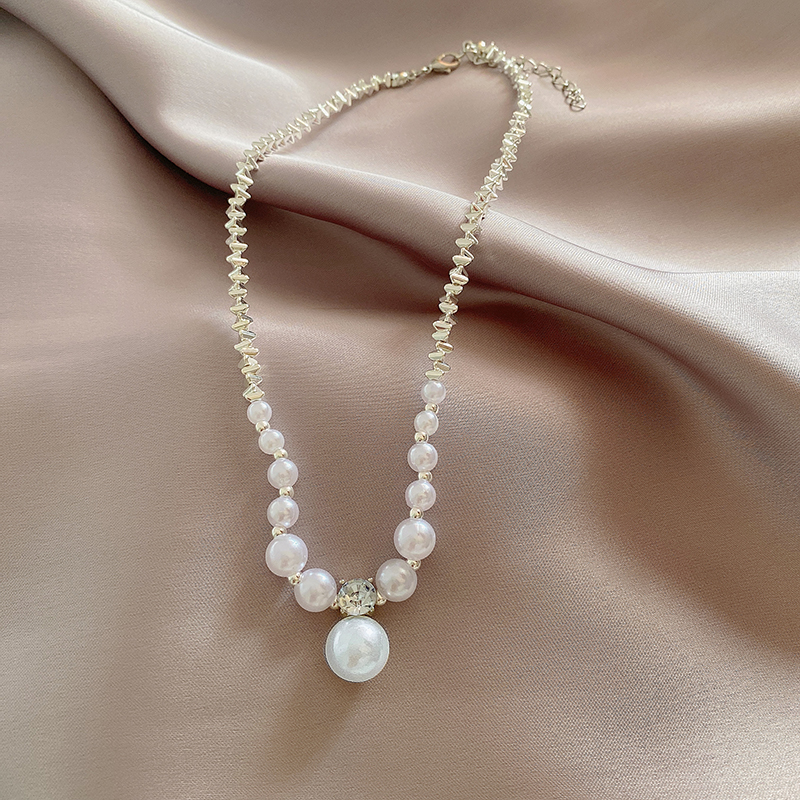 轻奢碎银子珍珠项链女