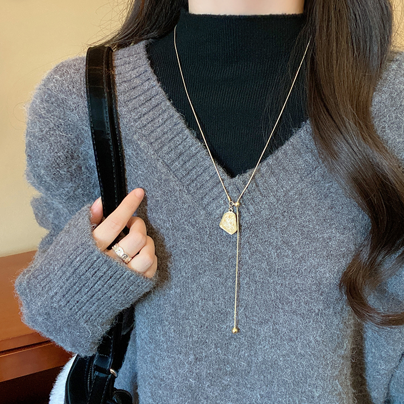 不规则几何毛衣链女2026新爆款