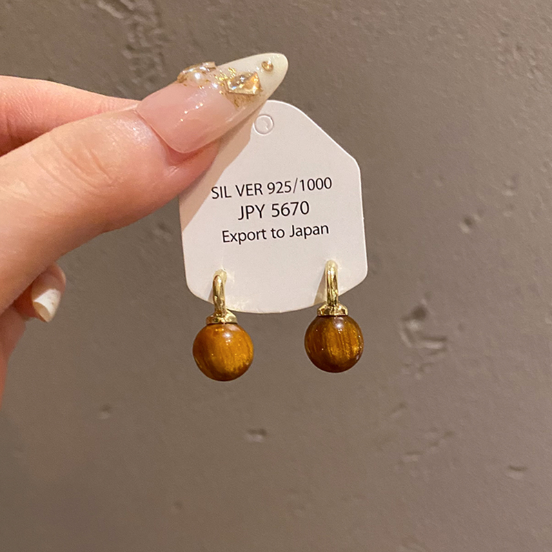 美拉德风C型耳钉女耳饰品