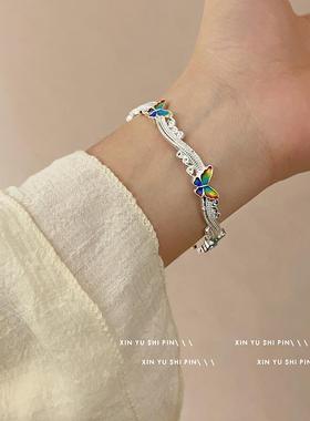 「浮蝶灵」国风新中式仙气蝴蝶轻奢精美手镯2024新款小众设计手饰