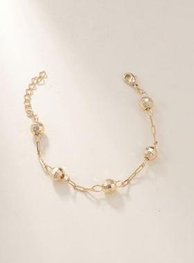 欧美跨境饰品叠戴个性街拍星星手饰夸张螺纹链条铜手链套装女