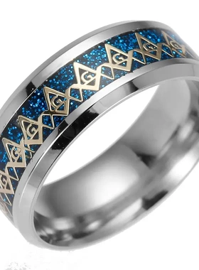 义乌小饰品戒指 共济会戒指 不锈钢戒指 欧美畅销手饰