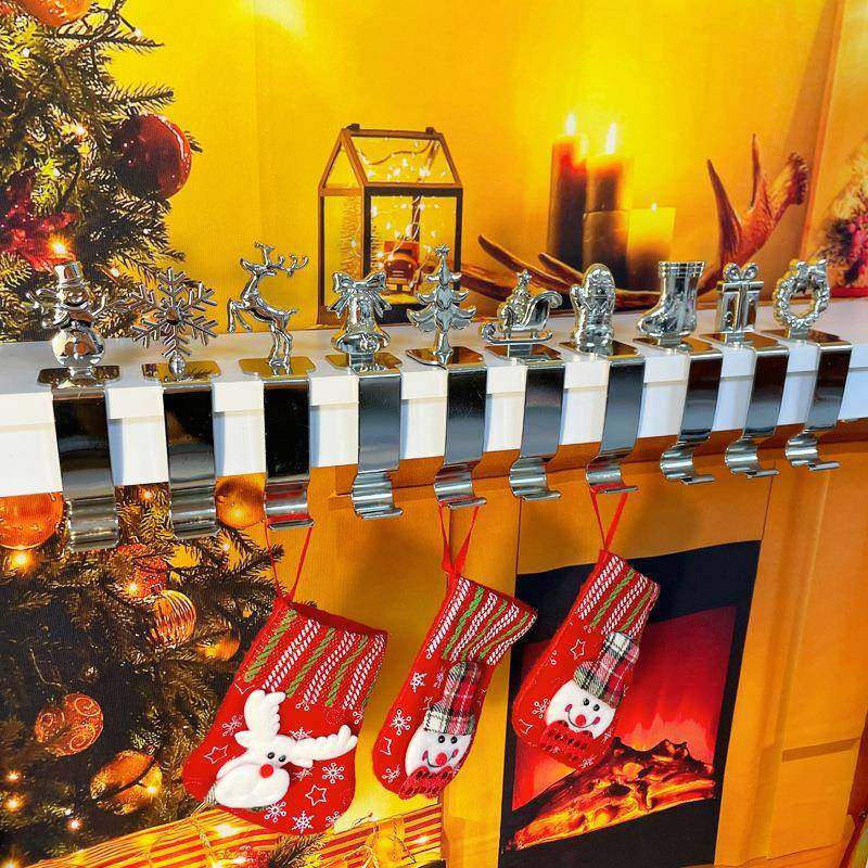 热卖亚马逊圣诞节挂钩壁炉火炉挂钩装饰正方挂钩长筒袜外挂钩摆件,收纳整理,挂钩/粘钩,淘宝优惠券,粉丝福利购,淘宝优惠卷