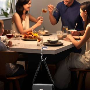 圆形折叠学生桌面书包挂钩课桌侧面背包沉重钩收纳挂包器金属挂架