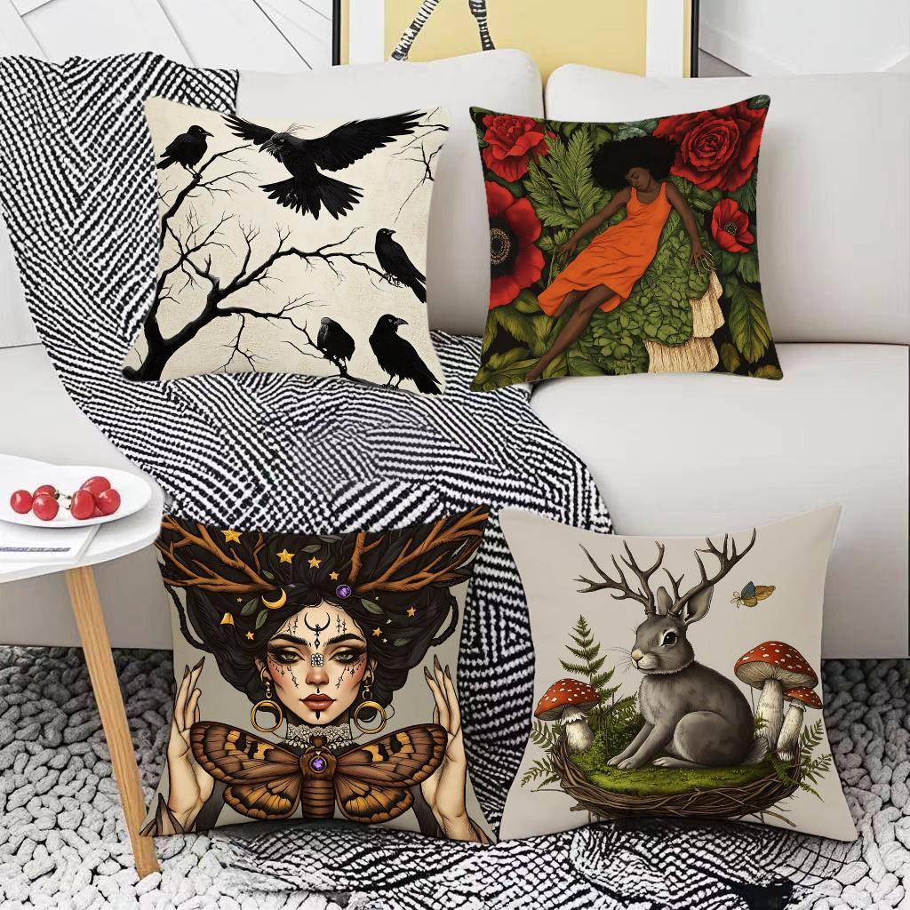 万圣节系列抱枕套靠枕套家居客厅沙发装饰兔子抱枕套