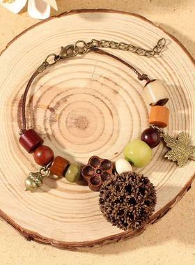 天然果子手链植物天然自然风情送女生手工精致特别干果小众氛围感