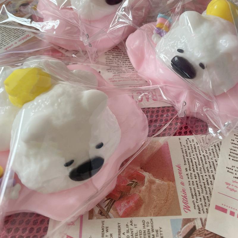 巨型泳圈西高地捏捏乐减压玩具可爱烂泥感慢回弹解压神器礼物