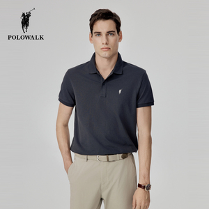 POLOWALK 男士短袖polo衫2024夏季新款保罗基础商务休闲T恤上衣
