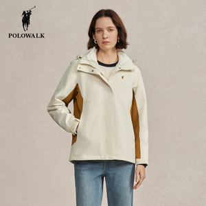 POLOWALK冬季新品撞色两件套外套